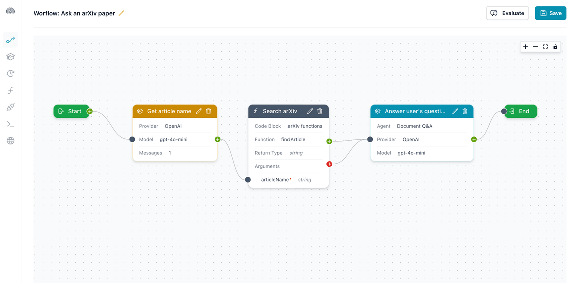 Cortexium workflow screenshot